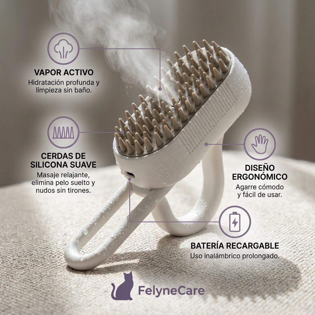 Peine de Vapor - Masaje y Adiós al Pelo Suelto